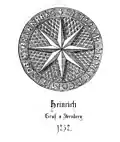 Siegel Heinrich des I., Graf von Sternberg, 1252