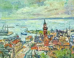 Helsingborg, 1942, Öl auf Leinwand
