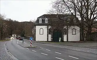 Ehemaliger HTB-Haltepunkt Heisterbach im Januar 2016, links lagen die 750-mm-Gleise