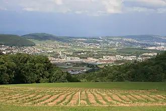 Blick vom Heitersberg ins Limmattal Richtung Zürich