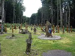 Gedenkstätte am Borsó-hegy für die Opfer eines Flugzeugunglücks