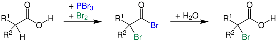 Beispiel einer Bromierung nach Hell-Volhard-Zelinsky