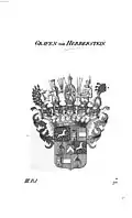 Gemehrtes Wappen der Grafen zu Herber­stein, nach Tyroff AT, zwischen 1831 und 1868