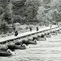 Die Schlauchbootbrücke 61 beim Herbstmanöver Ostschweiz (1963)