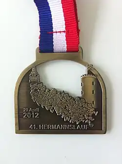 Hermannslauf 2012 Medaille Vorderseite