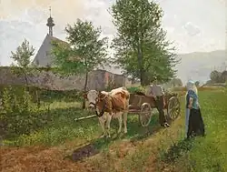 Plausch auf dem Feld, 1893.