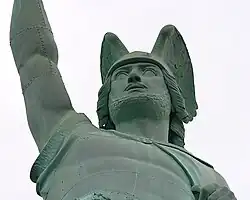 Detailansicht des Hermannsdenkmals bei Detmold