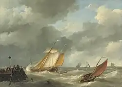Schifffahrt auf unruhiger See, 1842