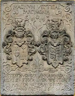 Allianzwappen von der Recke-Stockhausen – von Westrup