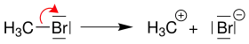 Heterolyse Brommethan