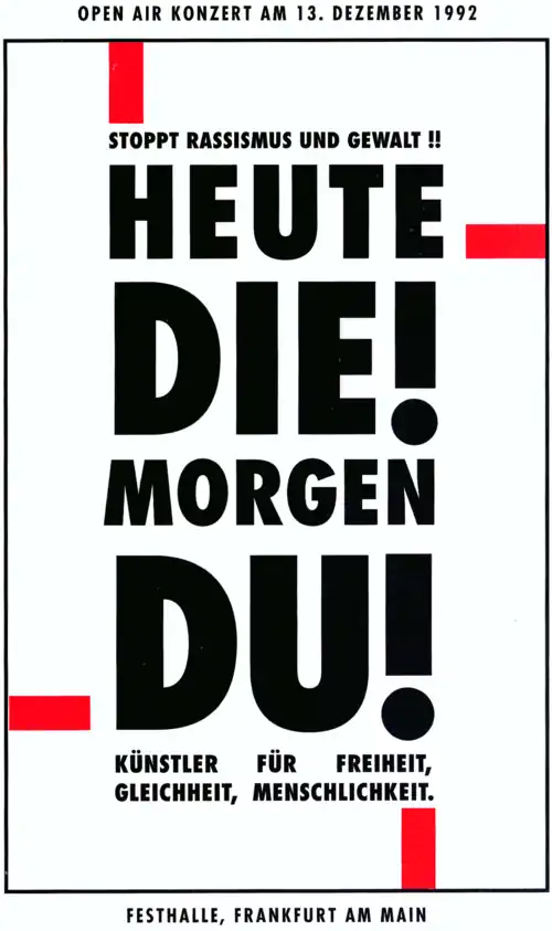 Heute die morgen du plakat