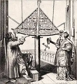 Hevelius und seine Frau Elisabeth am Quadrant, 1673