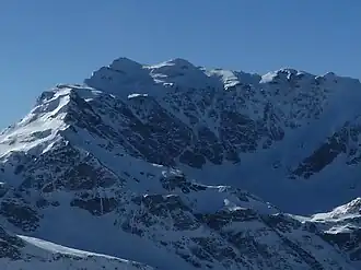 Doppelgipfel des Hinteren Geißlkopfs (rechts) und des Vorderen Geißlkopfs (Mitte links)