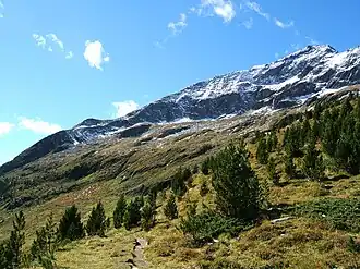 Hirbernock von Osten, vom Höhenweg zur Durra Alm