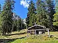 Hirtenhütte im Trauchgauer Roßstall unterhalb des Jaufen