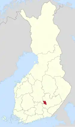 Lage von Hirvensalmi in Finnland