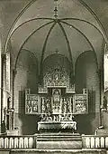 Ansicht des Hochaltares kurz vor der Modernisierung (1952)