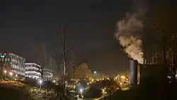 Heizkraftwerk in Betrieb