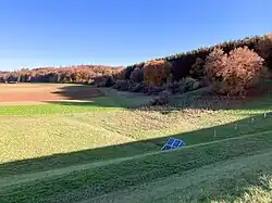 Hochwasser­rückhalte­becken Möhntal (2022), Grund­ablass Wasser­seite und oberer Ansatz des Möhntal­grabens