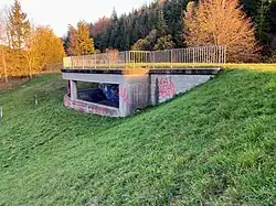 Hochwasser­rückhalte­becken Natt­heimer Tal (2022), Überlauf