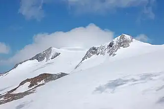 Hohes Aderl, Rainertörl und Rainerhorn gesehen von Südwesten (Weißspitze)