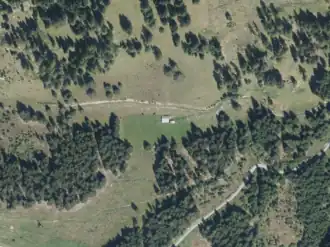 Hoisbauern-Heimalm aus der Vogelperspektive