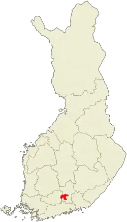Lage von Hollola in Finnland