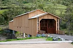 Die rekonstruierte Honey Run Covered Bridge im März 2025