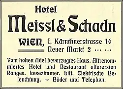 Werbung aus dem Jahre 1906.