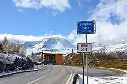 Hotel Simplon-Blick auf dem Pass