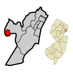 Lage im Hudson County