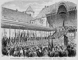 Huldigung König Wilhelms in Königsberg am 2. Januar 1861