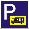 E-48 Parkplatz für Kraftfahrzeuge über 7,5 t