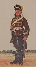 Husar des Husaren-Regiments v. Schill Nr. 4 Ohlau/Schlesien (Husar im Dienstanzug)