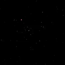 Der offene Sternhaufen der Hyaden mit dem hellen Roten Riesen Aldebaran (α Tauri).