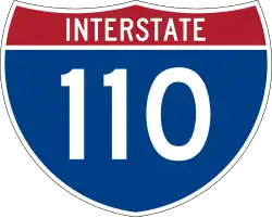 Straßenschild der I-110