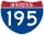 Straßenschild der I-195