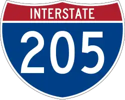 Straßenschild der I-205