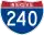Straßenschild der I-240