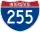 Straßenschild der I-255