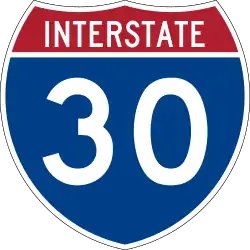 Straßenschild der I-30