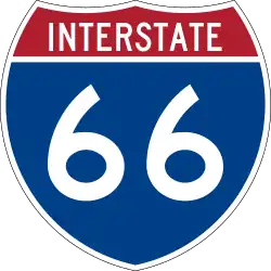 Straßenschild der I-66