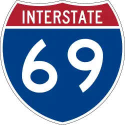 Straßenschild der I-69