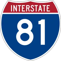 Straßenschild der I-81
