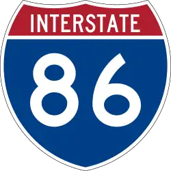 Straßenschild der I-86