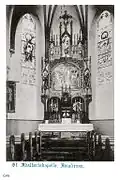 Innenraum der Adalbertkapelle, Blick auf den Altar (um 1908)
