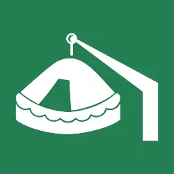 IMO A. 760 (18) Sign 004 Davit-launched liferaft