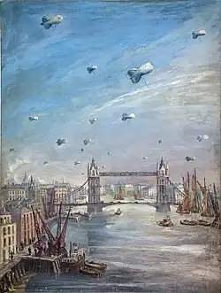Sperrballons über London (um 1942)