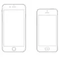 Größenvergleich zwischen iPhone 6 (links) und iPhone 5 (rechts)