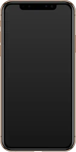 Vorderseite eines iPhone XS in Gold